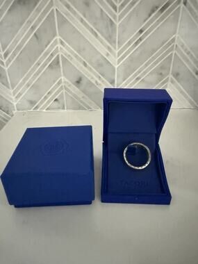 Tacori 18k Two Tone Platinum Gold Band Men's Ring Size 10 Sculpted Crescent 16g